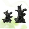 Sosoport 3pcs Landscape Resin Tree Statues Tree Trunk and Hollow