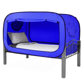 ANC POP Bed Tent Twin Bed Canopy Portable Dream Tent for Adult Indoor Sleeping Tents with 2 Doors Breathable Private Space Tents, Black