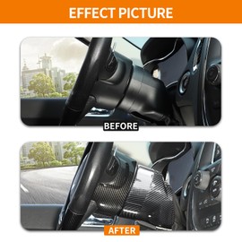 RT-TCZ for Charger Driver Side Dash Trim Carbon Fiber Interior Accessories for Chrysler 300C 2015 Up for Dodge Challenger 2015 Up Charger 2011 Up Durango 2014 Up