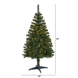 Nearly Natural 5ft. Northern Tip Pine Artificial Christmas Tree with 150 Clear LED Lights