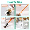 Drain Snake Hair Drain Clog Remover - 4 Pack Shower