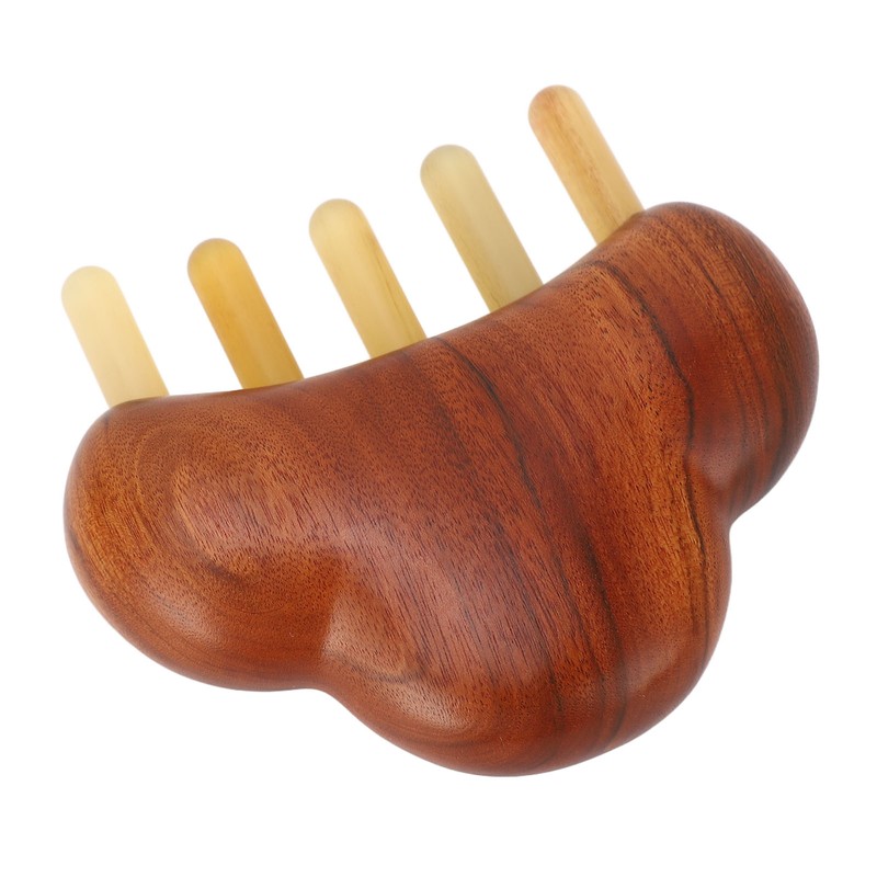 Sandalwood Massage Comb Wide Tooth Scalp Scraping Comb with Nose