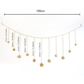 DFsucces Star Girl Wooden Star Decoration 3D 120cm Interior Wall Hanging Background Metal Star Shape for Interior Art Decoration Party Birthday Graduation Decoration