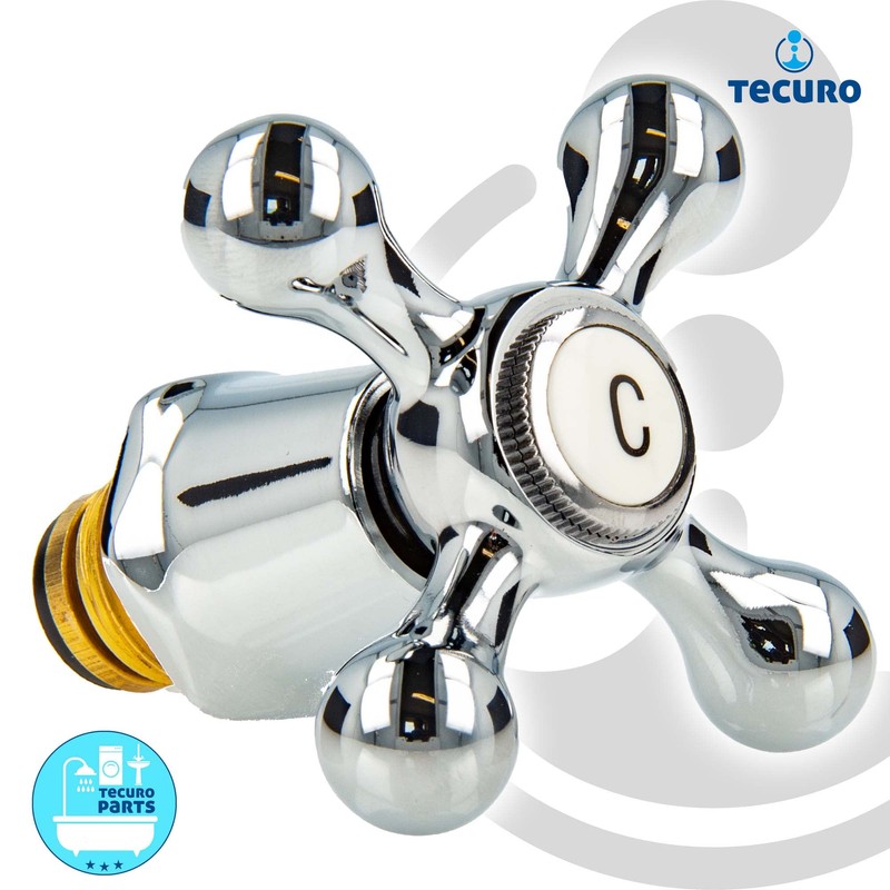 tecuro Universal Valve Inner Top with Nostalgic Handle Cold C