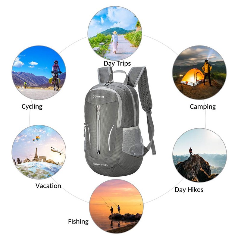 ZOMAKE Ultra Lightweight Foldable Backpack - Packable Foldable Rucksack 25L