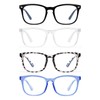 hunsquer Blue Light Blocking Glasses - Women/Men 3Pack Computer Reading