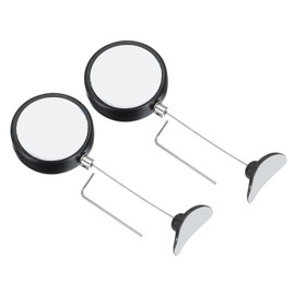 PATIKIL 1.5m / 4.9Ft Retractable Remote Control Tether, 2 Pcs Security Remote Cable Lock Adjustable Cable Leash Length for TV Remote Control Gaming Controller, Black (Curved Rubber Cap)