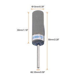 sourcing map 5pcs Abrasive Sandpaper Rolls 3000 Grit 2.35mm Shank Sanding Drums Sleeves Cylinder Grinding Head for Woodworking Glass Metal Polishing