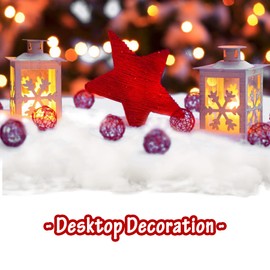 Easeen Christmas Fake Snow Decor, 15oz Artificial Fluffy Snow for Winter Mantle Village, Nativity, and Christmas Decoration