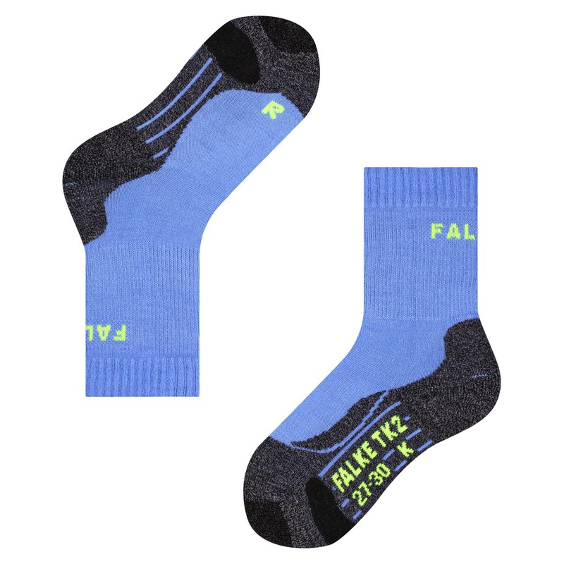 FALKE Children's TK2 Trekking Socks, blue, 31-34