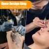 100 Unidades de Anillos de Tinta para Tatuajes, Vasos Desechables