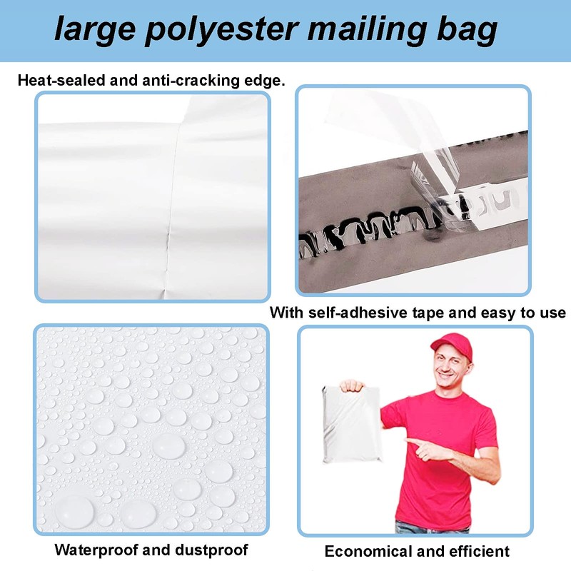 12P 23"x31"Extra Large White Plastic Mailing Postage Bag Post Parcel