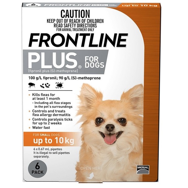 Frontline Plus For Small Dogs (Under 10kg) - 6 Pack