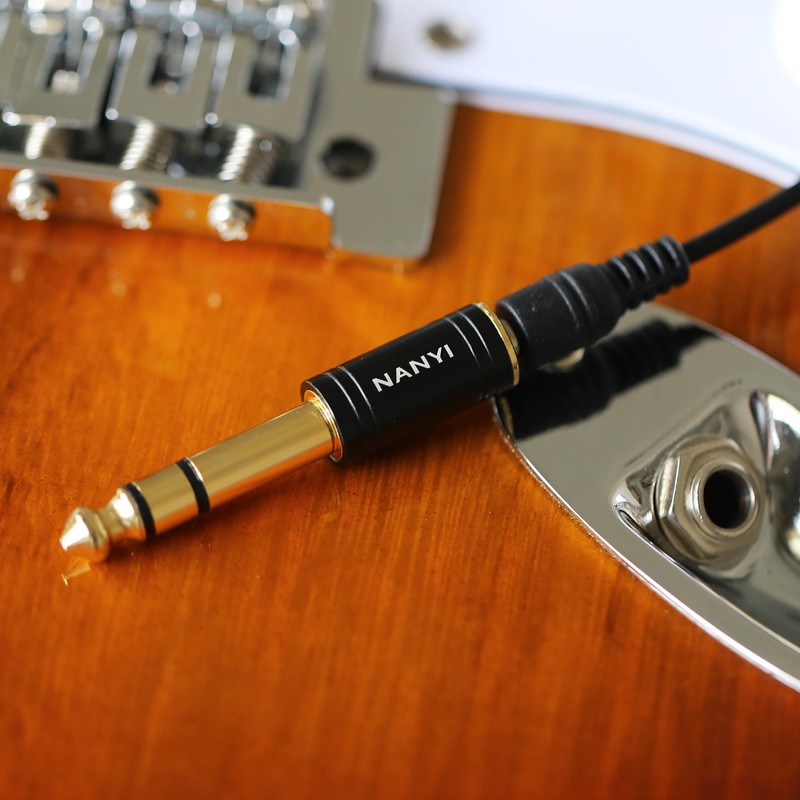 NANYI 1/4'' Male to 1/8'' Female Stereo Headphone Adapter Connect