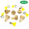 Brass Pipe Adapter, 6 Pieces 12 mm Barb x 3/4