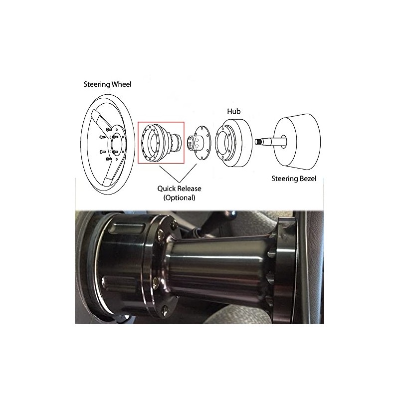 ZS Steering Quick Release Steering Wheel Hub Adapter Enhancing Aluminum