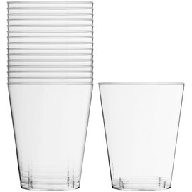 Blue Sky Clear 10oz Disposable Round Tumblers (16-Pack) | Durable Plastic Party Cups for Everyday Celebrations and Gatherings