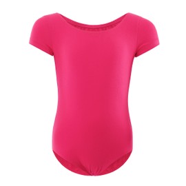 WEGETIT Leotards for Girls Ballet Dance Toddler Gymnastics Hot Pink (4-6 Years)