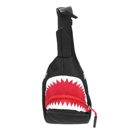 Personality Waist Bag Bumbags for Men Women, Shark Mouth Design Crossbody Bag, Creative Sling Chest Bag Rucksack, 2 Pockets Fanny Pack for Shopping Hiking Dog Walking Travel