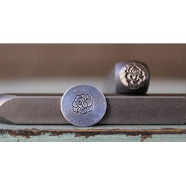 6mm Rose Flower with no Stem Metal Punch Design Jewelry Stamp