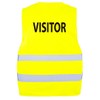 GIDUTEX Safety vest with reflective strips, washable, yellow