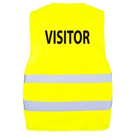 GIDUTEX Safety vest with reflective strips, washable, yellow