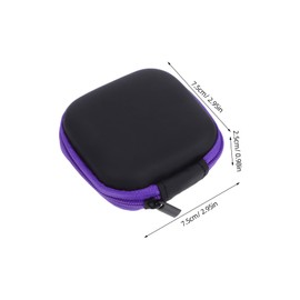 KOMBIUDA Assorted Color Mini Eva Headphone Storage Case Portable Earbud Pouch for USB Cables Keys Accessories Convenient Travel Purple