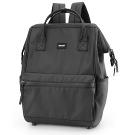 himawari 15.6" Laptop Backpack with USB Port - Waterproof Anti-Theft Nylon Bag for College, Travel & Commute for men & women (Black, Large)