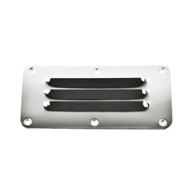 MARINE CITY 304 Grade Polished Stainless Steel Rectangle Stamped Louvered Vent for Boats Marines Yachts Caravan (2-1/2 Inches x 5 Inches) (1 Pc)