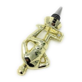 Coach Wine Bottle Stopper - Handmade with Stainless Steel Base and Repurposed Trophy Top