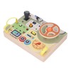 Wooden Steering Wheel Toy Early Educational Stimulation LED Wood Sensory