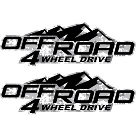 Vinylmark LLC 2004-2012 4x4 Decals Stickers for Chevy Colorado Xtreme GMC Canyon 4WD Snow Camo