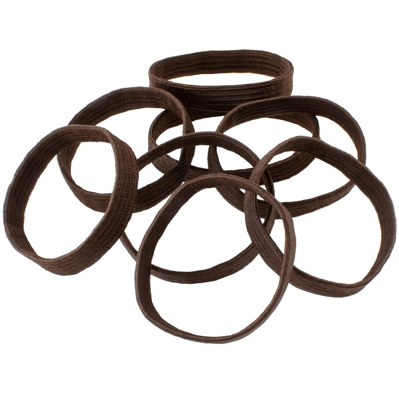 HAARallerliebst Hair Bobbles Extra Wide (Pack of 8) Brown 5