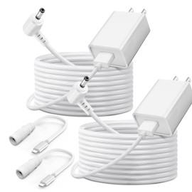 2-Pack Ring Stick up Camera Power Cord Compatible with Ring Stick Up Cam Battery/Plug-in 3rd Gen/2nd Gen & Pan Tilt Stick Up Camera, Indoor/Outdoor Weatherproof Power Cord (4m/13.1ft) White