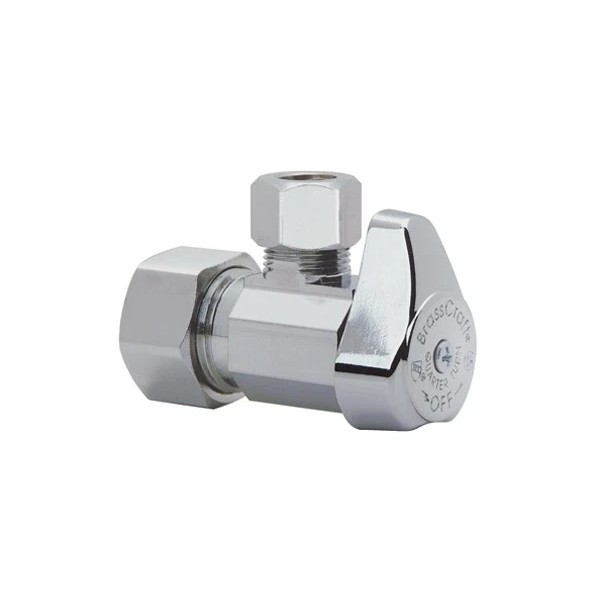 Chrome Angle Stop Valve, 5/8 x 1/4 In. - G2CR09X