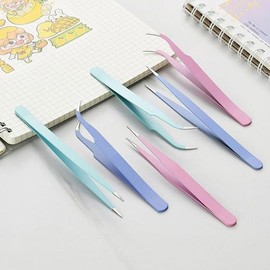 [Out_64] Precision Tweezers Multi-purpose Tweezers Sticker Work Tweezers (49513653) - Blue (Straight)/1 / [아우트_64]정밀 쪽집게 다용도핀셋 스티커 작업 핀셋 (49513653) - 블루(일자형)／1개