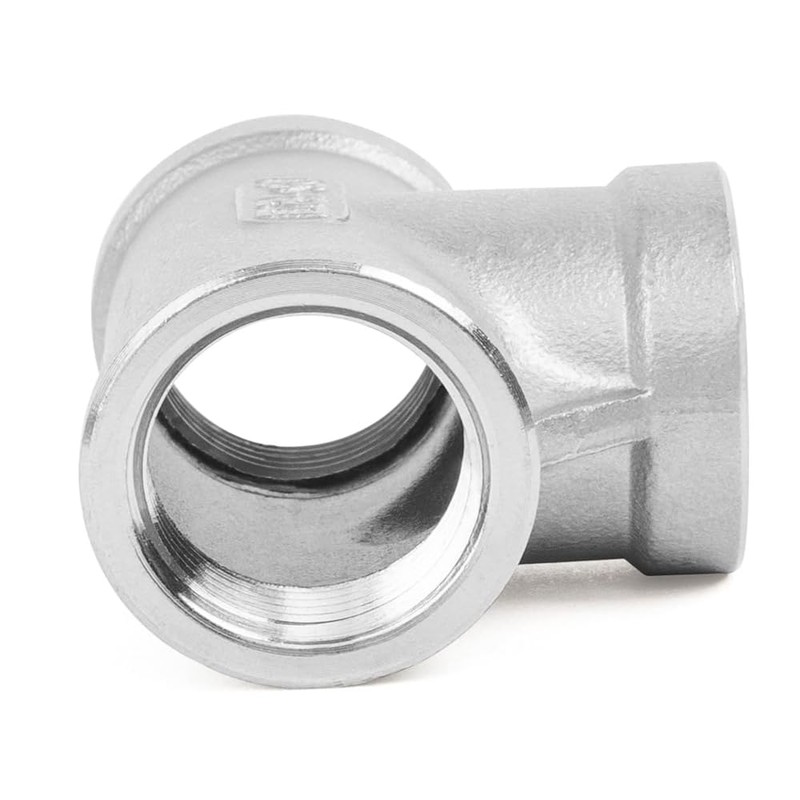 3 Way Pipe Fitting, Stainless Steel Tee Connector with 3/4"