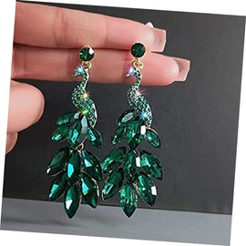 BESPORTBLE Peacock Crystal Dangle Earrings for Women Vintage Boho Jewelry Lightweight and Elegant Design for Daily Wear and Evening Parties