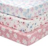 FIEMOL Cot Bed Sheets 140 x 70cm Fitted, 3 Pack