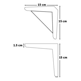 Herrajes Guerrero Pata Para Sala Muebles Punta 4 Piezas - Negro Mate 15cm