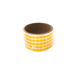Bertech - PPD-1/4 Polyimide Masking Discs, 1/4 Inch Diameter, Amber, Made from High Temperature Polyimide Film with Silicon Adhesive (2,000 Per Roll), RoHS Compliant
