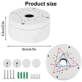 4 Pcs Camera Junction Box: Waterproof Junction Box for Security Camera, Junction Box for Bullet Surveillance Camera, ABS Plastic Junction Box, Universal Junction Box Security Cameras