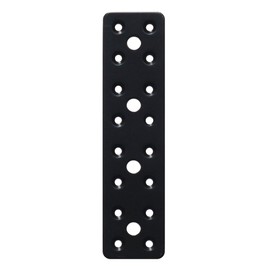 DAIDOHANT 69101 (Reinforced Hardware) Black Multi-Metal Plate Type [Iron] (W) 1.6 x (A) 6.3 inches (40 x 160 mm) (Pack of 1)