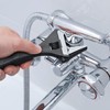 DURATECH 8-Inch Adjustable Wrench, Wide Jaw Opening Black Oxide Finish