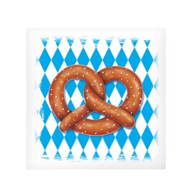 Beistle 50 Pack Oktoberfest Pretzel Bags, 6” x 5.75”- Bavarian Themed Party Supplies, German Beer Festival Treat Bags, Biergarten Snack Holders