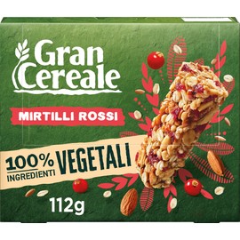Gran Cereale, Barrette con Mirtilli, Avena e Mandorle, Snack di Frutta Secca, Confezione da 4 Barrette