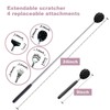 Fenikle Back Scratcher, Telescoping Back Massager with 4Pcs Different Detachable