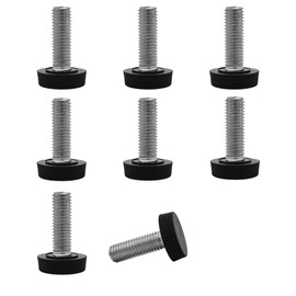 SKIR'CO 8 pcs, Furniture Leveling Feet M10 x 30 mm, Adjustable Round Legs 25 mm Diameter, M10 Thread Leveler Foot
