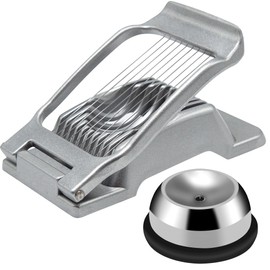 Egg Cutter with Egg Cutter, Stainless Steel Egg Cutter, Dishwasher Safe, Egg Cutting Tool, Aluminium Egg Divider for Round and Oval Slices, Egg Piekers for All Egg Sizes