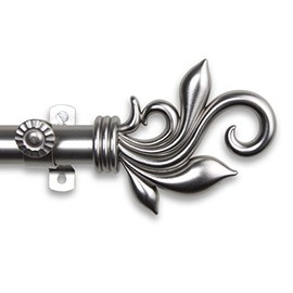 A&F Rod Decor - Quinn Curtain Rod 66-120 inch - Satin Nickel